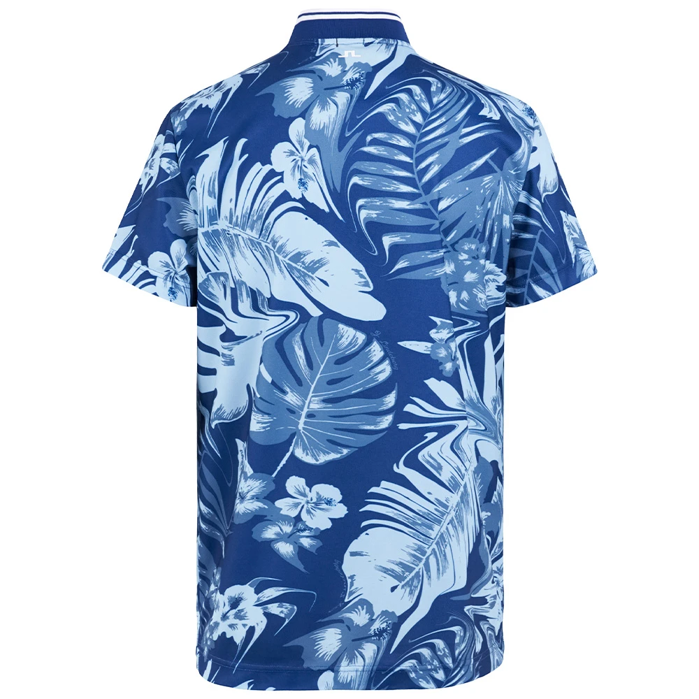 J.Lindeberg J Lindeberg Tyson Print Golf Polo Shirt 2 J.Lindeberg J Lindeberg Tyson Print Golf Polo Shirt - Image 2
