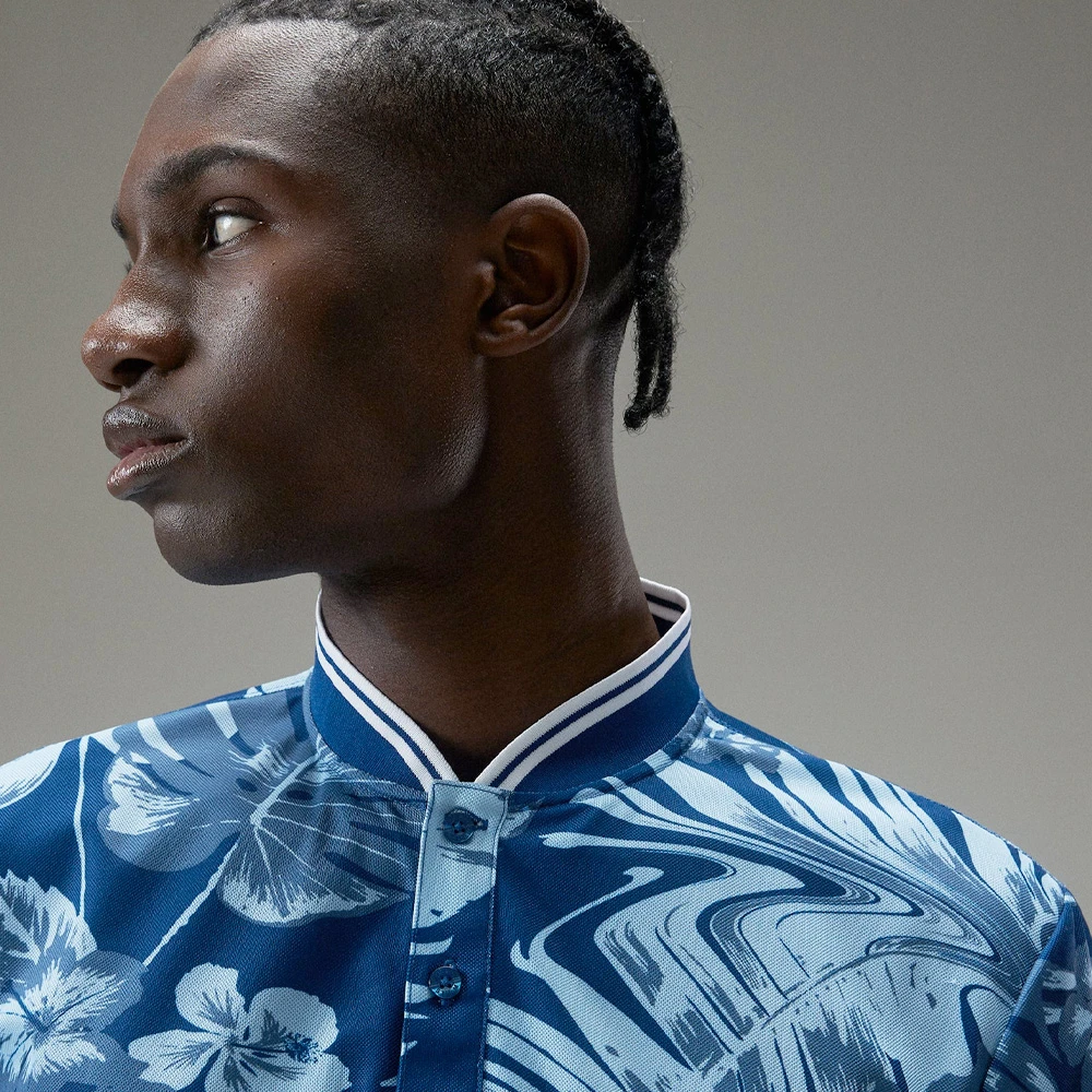 J.Lindeberg J Lindeberg Tyson Print Golf Polo Shirt 5 J.Lindeberg J Lindeberg Tyson Print Golf Polo Shirt - Image 5