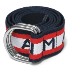 Malbon Hudson Woven Jacquard Belt -Sports - Golf Shop malbon hudsonwovenjacquardbelt navyred 2