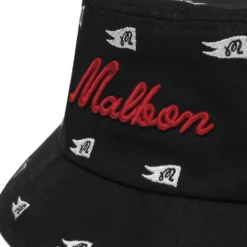 Malbon Winston Flag Bucket Hat - Black -Sports - Golf Shop malbon winstonflagbucket black 2