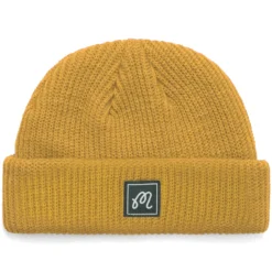 Malbon M Script FIshermans Knit Beanie - Yellow
