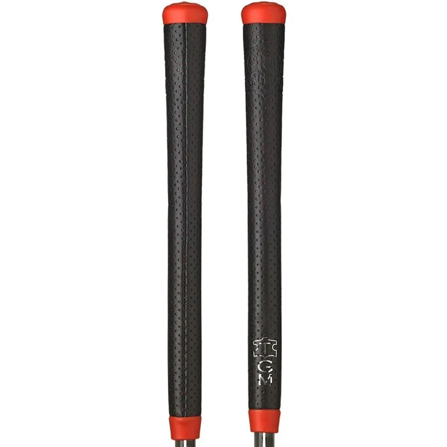 The Grip Master Masters Leather Undersize Club Grips - Black/Red 1 The Grip Master Masters Leather Undersize Club Grips - Black/Red