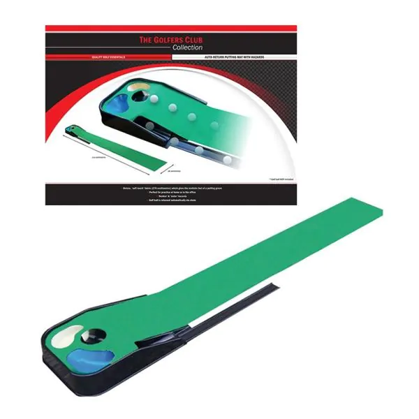 Golfers Club Putting Mat With Ball Return 1 Golfers Club Putting Mat With Ball Return