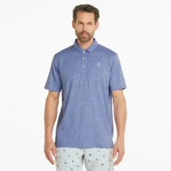 PUMA X Arnold Palmer King Polo Shirt - Lavender Pop Heather -Sports - Golf Shop puma 5355052002 3