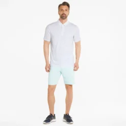 PUMA X Arnold Palmer Cloudspun Contender Polo Shirt - Bright White/Lavender Pop -Sports - Golf Shop puma 5355072001 5