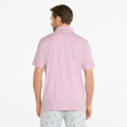 PUMA X Arnold Palmer Cloudspun Contender Polo Shirt - Pale Pink/Lavender Pop -Sports - Golf Shop puma 5355072002 4