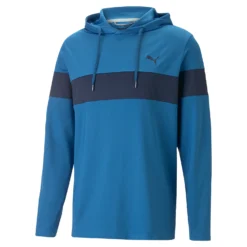 PUMA MATTR Colourblock Hoodie - Lake Blue/Navy Blazer