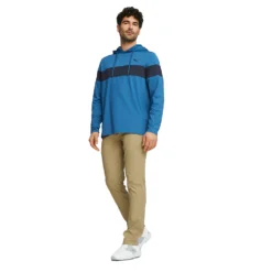 PUMA MATTR Colourblock Hoodie - Lake Blue/Navy Blazer -Sports - Golf Shop puma mattrcolourblockhoodie lakebluenavyblazer 3