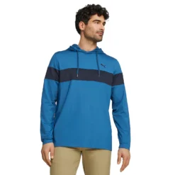 PUMA MATTR Colourblock Hoodie - Lake Blue/Navy Blazer -Sports - Golf Shop puma mattrcolourblockhoodie lakebluenavyblazer 6