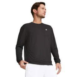 PUMA X PTC Mid-Weight Crew Neck Sweater - PUMA Black -Sports - Golf Shop puma ptcmidweight black 1