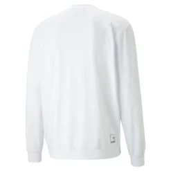 PUMA X PTC Mid-Weight Crew Neck Sweater - Bright White -Sports - Golf Shop puma ptcmidweight white 6