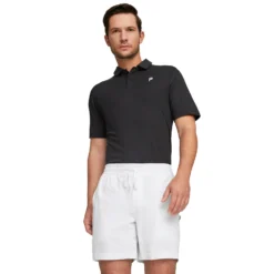 PUMA X PTC Polo Shirt - PUMA Black -Sports - Golf Shop puma ptcpolo black 3