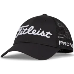 Titleist Tour Performance Mesh Adjustable Golf Cap - Black/White