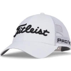 Titleist Tour Performance Mesh Adjustable Golf Cap - White/Black