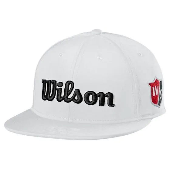 Wilson Staff Tour Flat Brim Cap - White 1 Wilson Staff Tour Flat Brim Cap - White